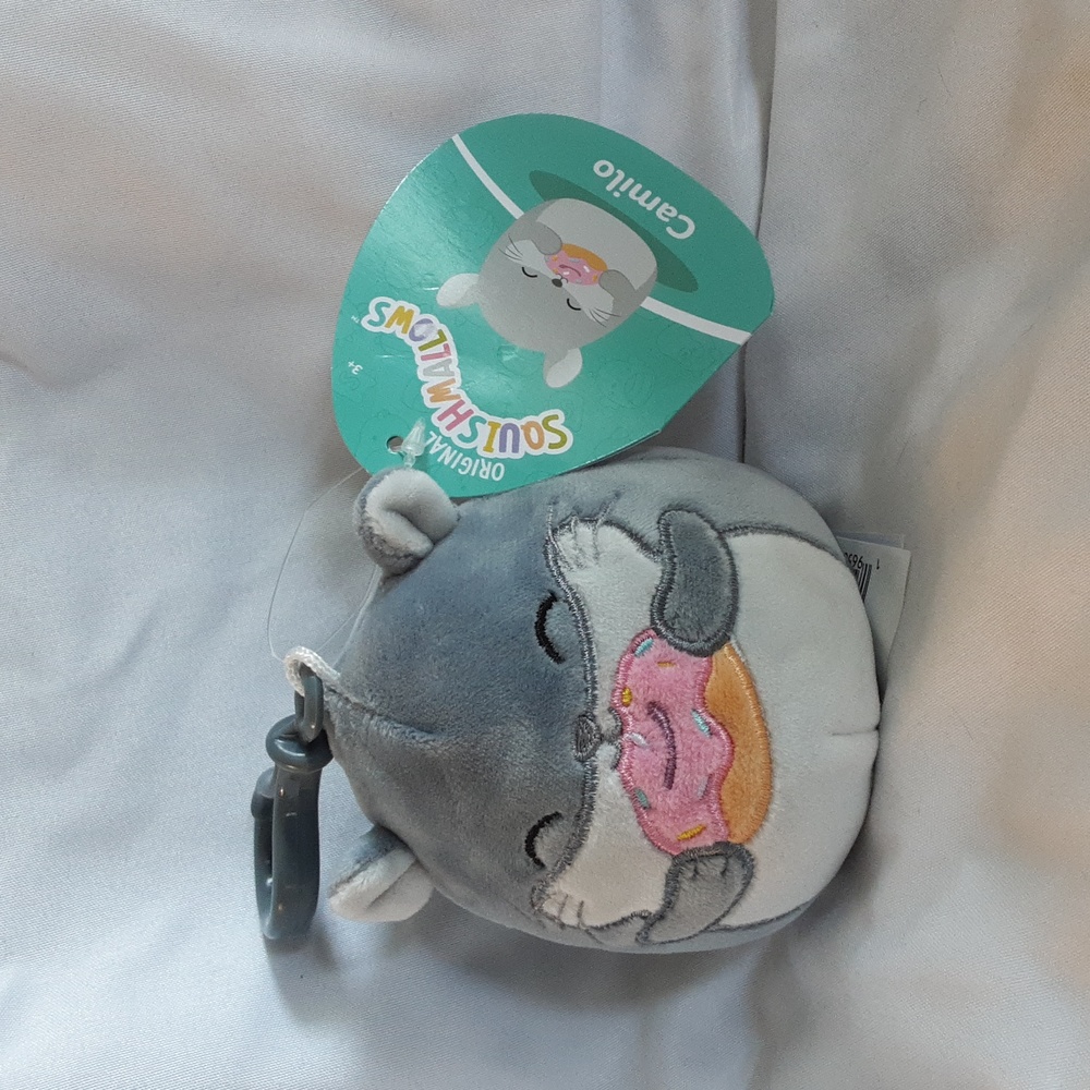 Squishmallows Clip - Camilo the Chinchilla, NWT
